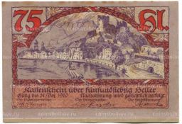 Банкнота 75 геллеров 1920 года Австрия  Раттенберг (нотгельд)