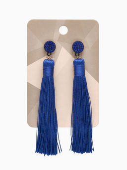 Серьги Кисти гармония, цвет синий L кисти 9.5 см