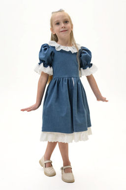 ДЛ 26-5 платье для девочки ЗАБАВА джинс