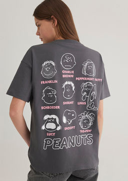 Peanuts Bask?l? Antrasit Tisort