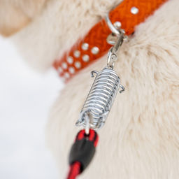 Поводок усиленный с амортизатором от рывка, 120 х 1,2 см, чёрно-красный - Пижон фото 8