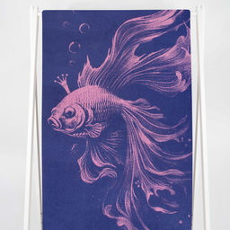 Полотенце махровое 6с102.411ж1 Золотая рыбка(пурпурн3) 67х150см