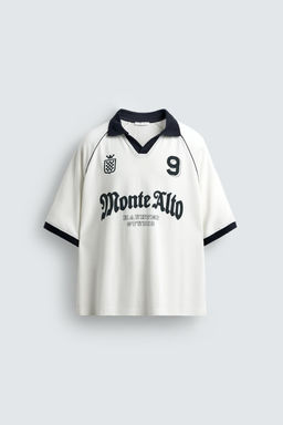 RETRO FOOTBALL PRINT POLO SHIRT - Zara фото 8