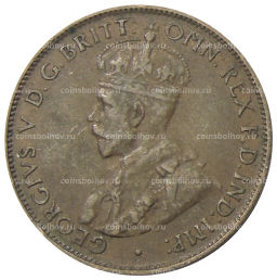 Монета 1/2 пенни 1936 года Австралия