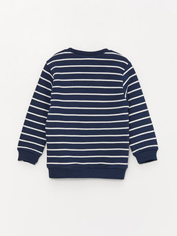 Bisiklet Yaka Uzun Kollu ?izgili Erkek Bebek Sweatshirt - Waikiki фото 2