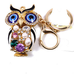 Оберег брелок Сова со стразами символ процветания через мудрость и удачу 13cv