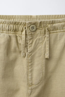PANTAL?N FLUIDO ALGOD?N / Khaki - Zara фото 3