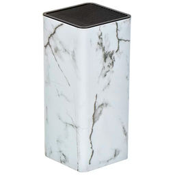 Подставка для ножей пластик прямоугольная 9.8х9.8х22.8 см Мрамор Y4-7186 (443755) /DANIKS/