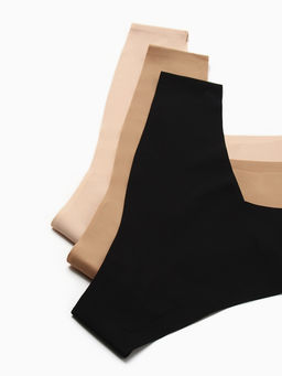 Трусы бесшовные стринги KAFTAN, набор 3 шт., размер 44-46