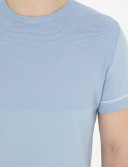 Mavi Slim Fit Bisiklet Yaka Triko Ti__rt