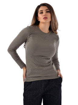 базовый лонгслив в рубчик (лапша) - А+б коллекция фото 4