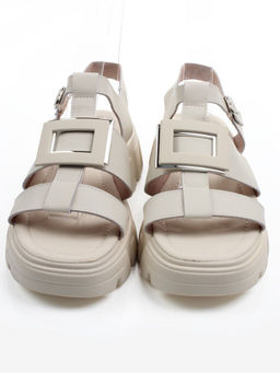08-PEY195-2 LT. BEIGE Босоножки женские (натуральная кожа)