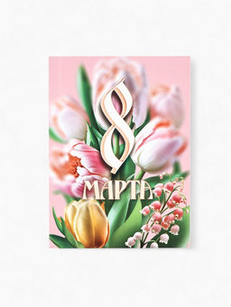 Ежедневник в мягкой обложке А6, 120 л «С 8 марта»