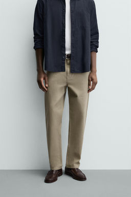 PANTAL?N STRAIGHT FIT / Khaki claro - Zara фото 2