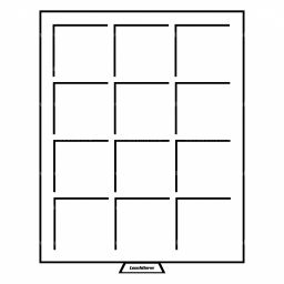 Кассета для хранения и презентации монет на 12 квадратных ячеек размером 64х64 мм MB LEUCHTTURM 331404