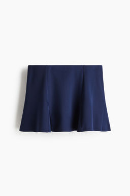Falda pantal?n plisada efecto neopreno