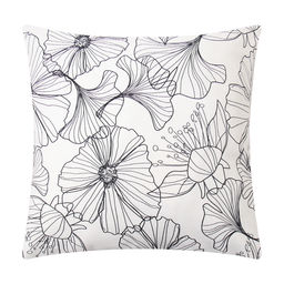 Наволочка декоративная Этель Black flowers, 40?40 см, хлопок 100%