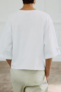 CAMISETA ASIM?TRICA BOT?N / Blanco