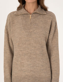 Vizon Comfort Fit Fermuarl_ Dik Yaka Kazak - Pierre cardin фото 6