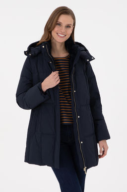 Женское темно-синее пальто Неожиданная скидка в корзине