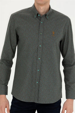 Мужская мятная рубашка с длинным рукавом - U.s. polo assn фото 6