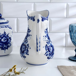 Кувшин фарфор «Аннушка», 1.5 л, 20.5 см, гжель