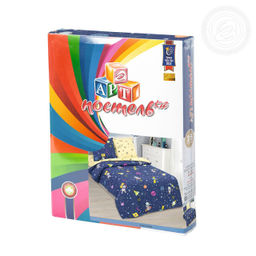 Космический десант 1,5 сп./Пододеяльник: 1 шт. - 215*145; Простыня: 1 шт. - 214*150; Наволочка: 2 шт. - 70*70; Поплин детский