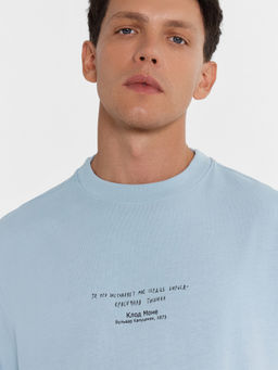 Футболка мужская туманно-голубая с печатью туманно -голубой +печать 111892 - Mark formelle фото 6