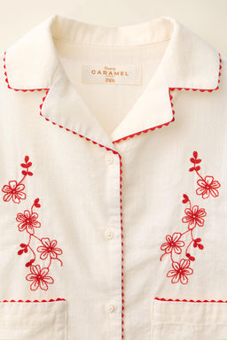CAMISA BORDADOS CREATED BY CARAMEL LONDON X ZARA / Vainilla  фото 3