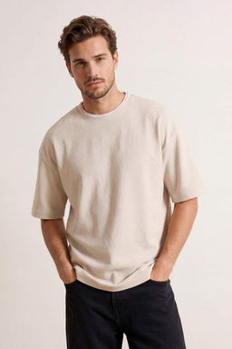 Antrasit Oversize/Genis Kesim Dokulu T-Shirt TMNSS26TS00017 - Trendyolmilla фото 10