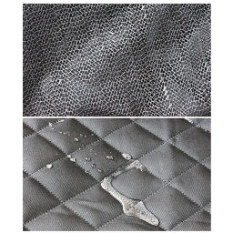 Автогамак для перевозки животных "Место Бро", цвет черный, влагозащ. ткань, ремень для крепл. к ошейнику, 133*140см