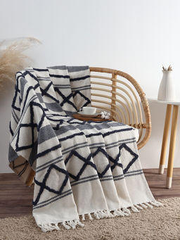 Плед «Этель», ромб с таффтингом, 125×150 см, хлопок 100%