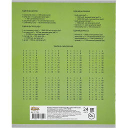 Тетрадь школьная А5, 24 л. клетка, Интенсив Зеленый 10шт/уп арт.1711072