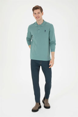 U. S. Polo Assn / Мужской мятный базовый свитшот - U.s. polo assn фото 4