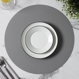 Цена за 12 шт. Салфетка сервировочная на стол Тэм, d=35 см, цвет серый - Simaland фото 8