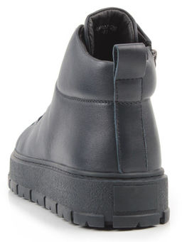 05-AW1010-2M DK. BLUE Ботинки зимние мужские (натуральная кожа, натуральный мех)