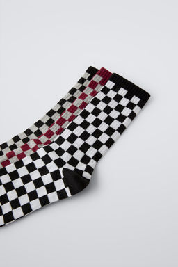 3-PACK OF CHECKERBOARD LONG SOCKS - Zara фото 2