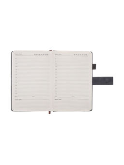 Ежедневник недатированный А5, с хлястиком, 128 листов, в линейку, пвх, серый - Simaland фото 10