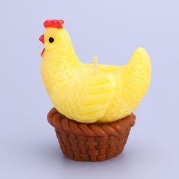 Свеча декоративная Курочка в корзинке