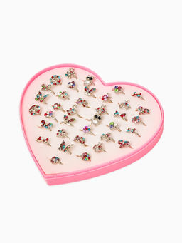 Цена за 36 шт. Кольцо «Выбражулька. Драгоценность», стразы, безразмерное, форма МИКС, МИКС