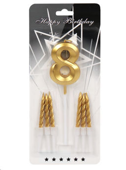 Свеча Цифра+свечи набор / KL-29 Восьмерка /уп 25/600/ 746703