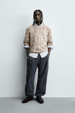 CONTRAST CHECK TECHNICAL JOGGER TROUSERS