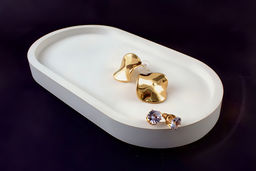 Серьги с эффектом мятого металла Круг  + Подарок