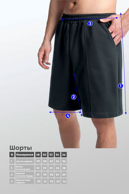 Арт. 65507 Шорты мужские 48-56 (5 шт) Цвет:черный - Идеал фото 4