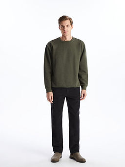 Bisiklet Yaka Uzun Kollu Erkek Sweatshirt