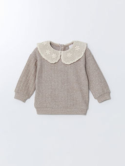 Bebe Yaka K?z Bebek Sweatshirt ve Tayt 2li - Waikiki фото 2