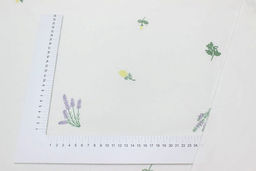 Перкаль Премиум с вышивкой Полевые цветочки цв.белый, СОРТ2, ш.1.54м, хл-100%, 115гр/м.кв - Купава фото 5