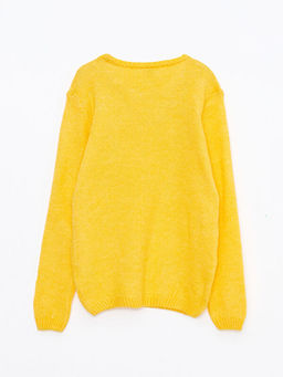 Bisiklet Yaka Nak??l? Uzun Kollu K?z ?ocuk Triko Kazak - Waikiki фото 2