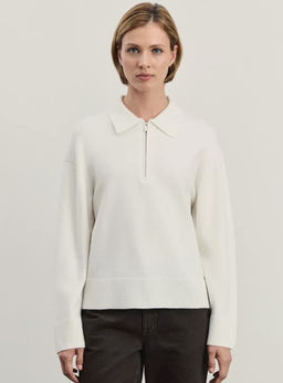 K13013 Джемпер поло (вязаный трикотаж) БЕЛЫЙ