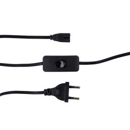UCX-Q851 LT/300/B BLACK Провод для подключения светильника ULI-Q151 и ULI-Q951, к сети 220В. 300 см, 2 контакта, с кнопкой включения. Черный. ТМ Volpe